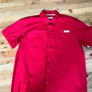 Magellan Outdoors Red Short Sleeve Casual Shirt